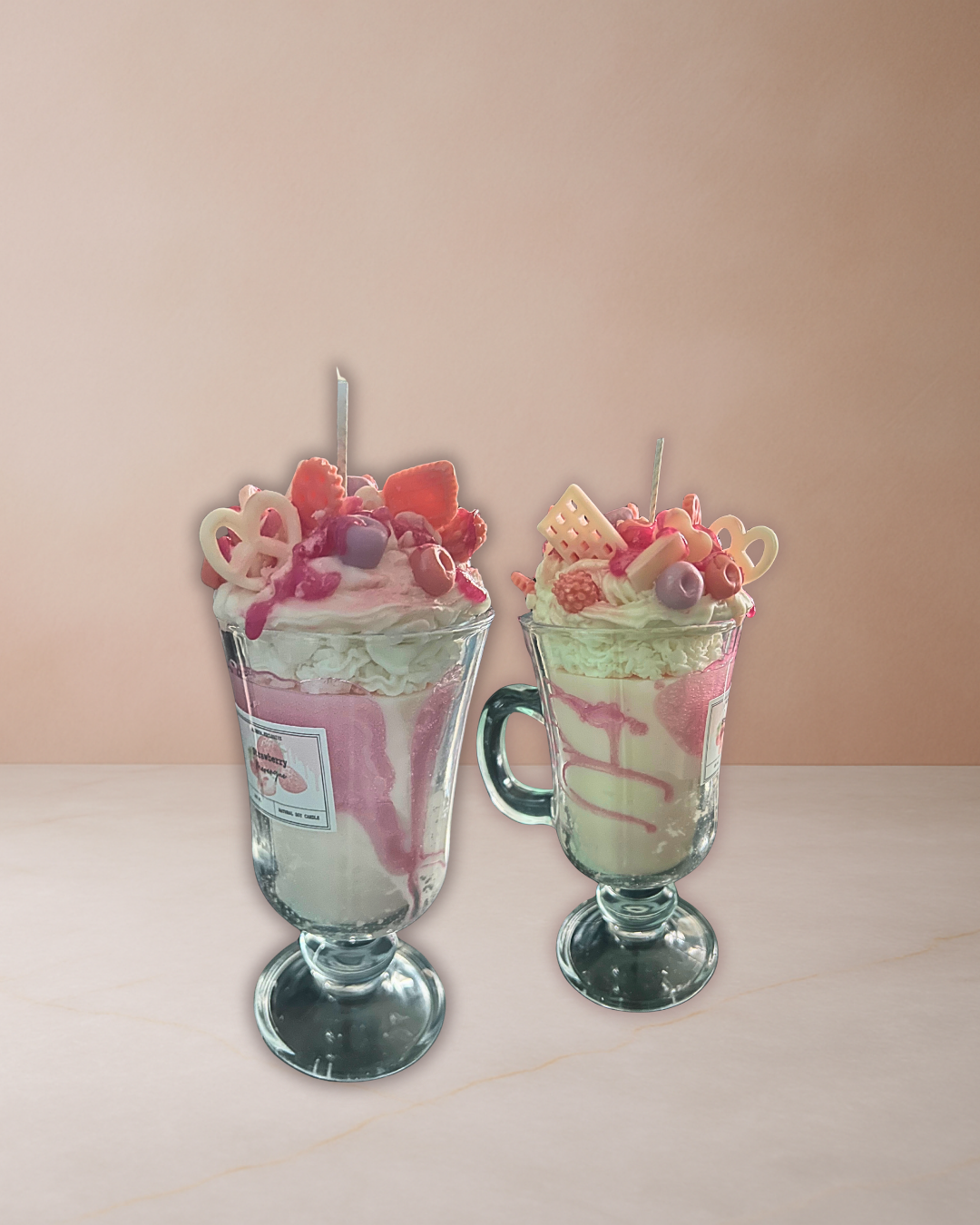 Strawberry Meringue Dessert Glass Jar