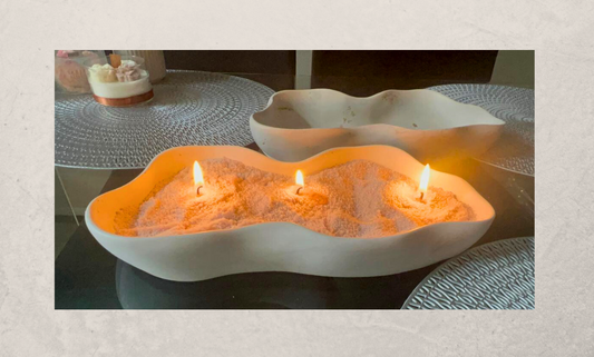 Wave sand candle