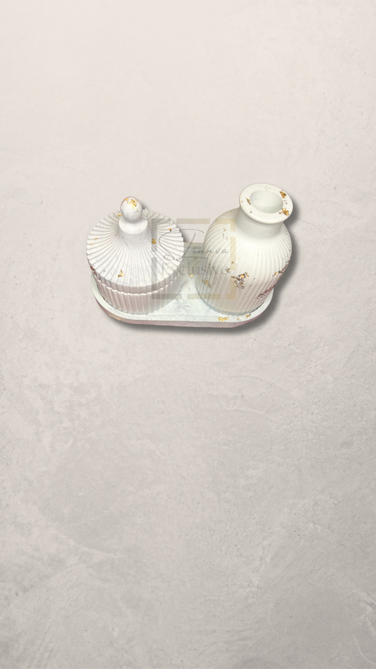 3-Piece Tray, Jar & Vase home decor
