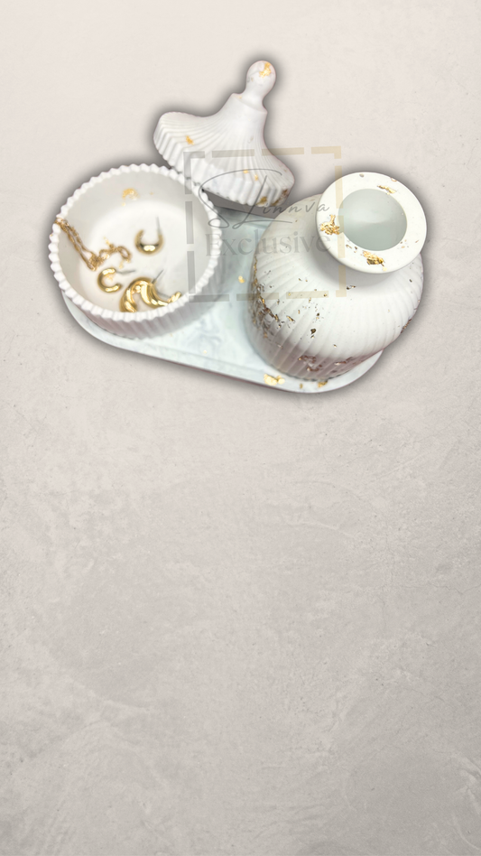 3-Piece Tray, Jar & Vase home decor